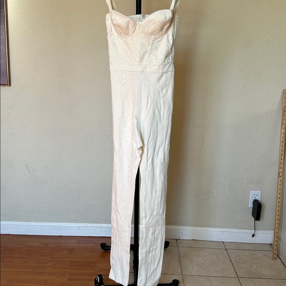 HOUSE OF CB 'Mallen whisper stretch white jersey jumpsuit Soft Loungewear NWOT‎ - Picture 6 of 12